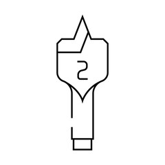 Obraz premium spade drill bit line icon vector. spade drill bit sign. isolated contour symbol black illustration
