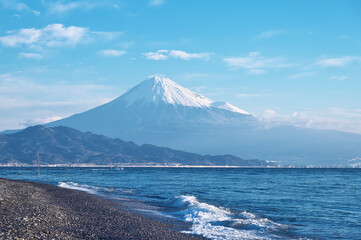 世界遺産　三保の松原から望む富士山