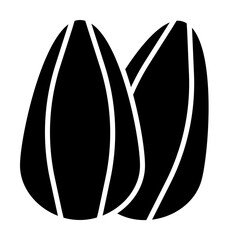 Sunflower Seeds Icon in Glyph Style Suitable for Web, Apps, Presentation, or Printable Meanings