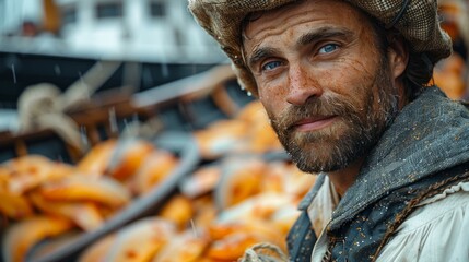A man with a beard and a hat is smiling