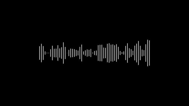 Sound wave animation. Sound motion graphic. audio voice music sound spectrum 4k video footage. voice message animation.