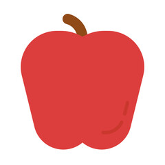 Apple Icon in Flat Style Suitable for Web, Apps, Presentation, or Printable Meanings