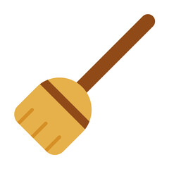 Broom Icon in Flat Style Suitable for Web, Apps, Presentation, or Printable Meanings