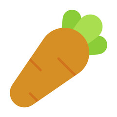 Carrot Icon in Flat Style Suitable for Web, Apps, Presentation, or Printable Meanings