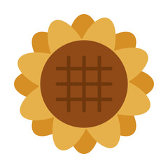 Sunflower Icon in Flat Style Suitable for Web, Apps, Presentation, or Printable Meanings