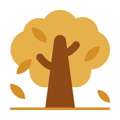 Tree Icon in Flat Style Suitable for Web, Apps, Presentation, or Printable Meanings