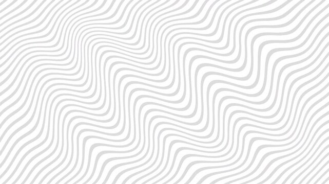 Wavy lines pattern seamless looping animation grey white background
