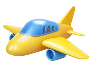 Adorable 3D Cartoon Jet Plane Design