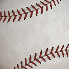 Close-up of baseball ball. Advertising for Sports, Sports Betting, Baseball match. Modern stylish abstract ball.
