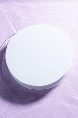 Water ripples top view for placing product