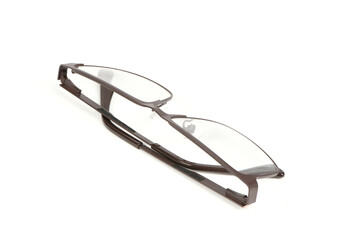 Reading glasses isolated on white background. Fashion spectacles for man and woman