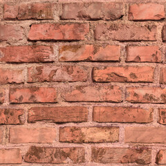 Seamless pattern of old dark brown and red brick wall background.