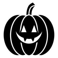 Halloween pumpkin head icon vector art illustration