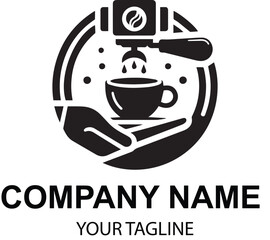 vector coffee shop logo design 