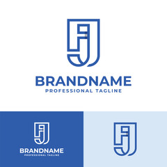 Letters AJ Monogram Logo, suitable for any business with AJ or JA initials