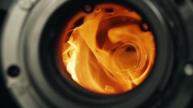 Through the lens of a highspeed camera the seemingly chaotic movement of the flames in a highpressure combustion engine is revealed to be a carefully controlled and synchronized