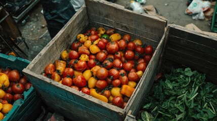 Food in perfect state in a dumpster