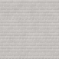 Fototapeta premium Brick drawing. White brick wall seamless background- texture pattern for continuous replication.