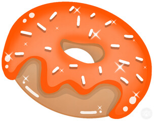 Donut orange sweet 