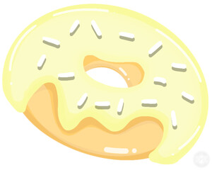 donut isolated on cheese