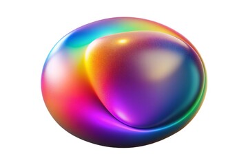 3D abstract sphere with a vibrant gradient metallic finish