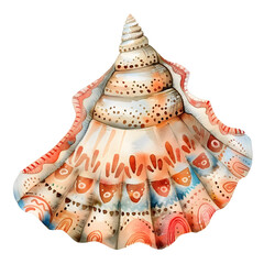 a super-cute comic cartoon Shell, full body, watercolor illustration