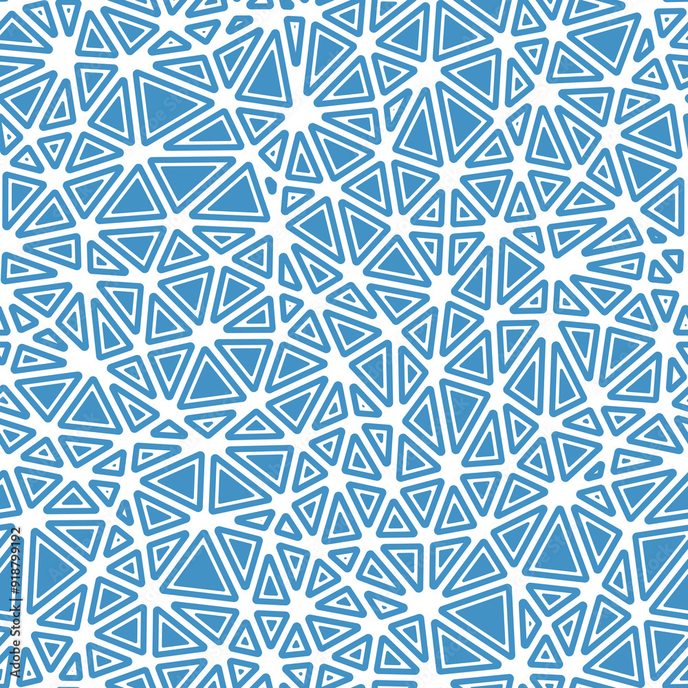 Poster vector seamless pattern. rounded solid shapes in frames. compact triangles size. solid color style. 