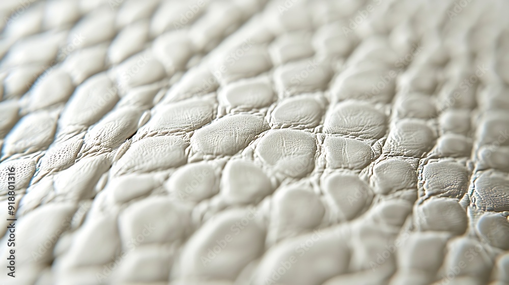 Poster closeup artificial leather white colour for texture background top view : generative ai