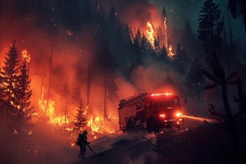 fire in the forest