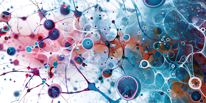 Neural Symphony Abstract Brain Patterns in Digital Art, The neuron is the most polymorphic cell in the body ,neurons die, people lose their abilities to remember and do everyday tasks