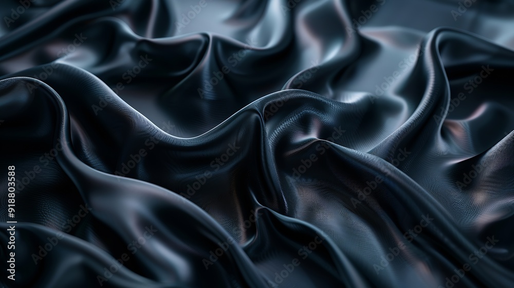 Fototapete black gray satin dark fabric texture luxurious shiny that is abstract silk cloth panorama background