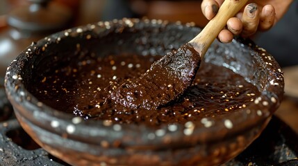 mole poblano is sauce with chicken mexican traditional food in Mexico Latin America : Generative AI