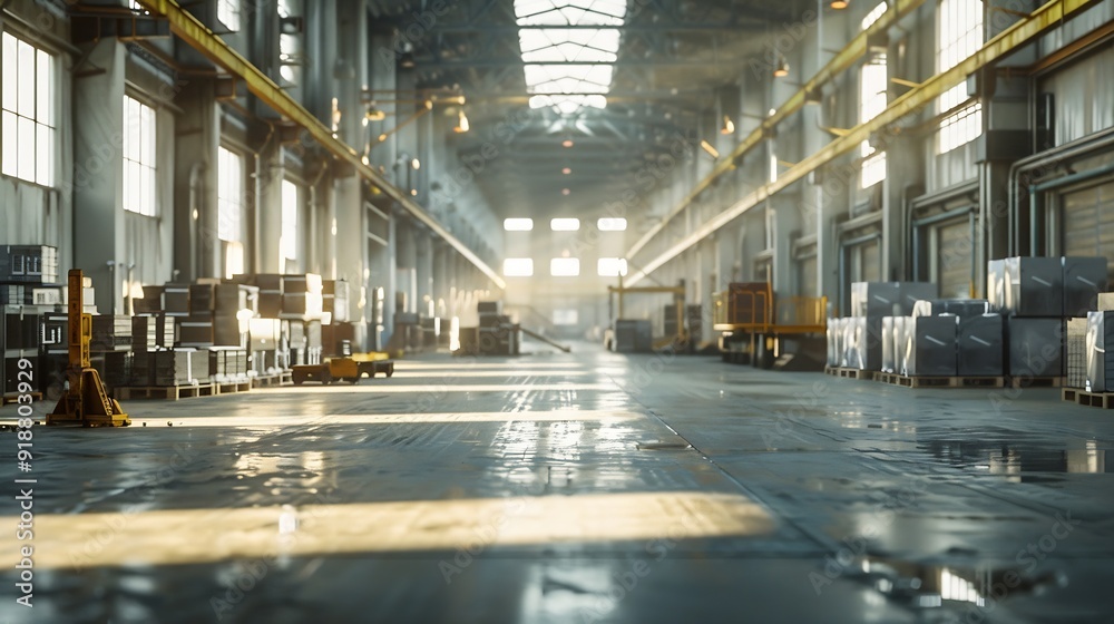 Poster Large factory workshop space building : Generative AI