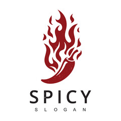 Hot Chili logo, Spicy Pepper logo designs template