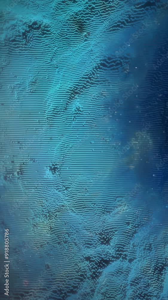Wall mural animation of space flight through red and blue nebula. fly through outer space nebula and stars