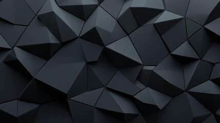 Fototapeta premium A sleek black metal low poly backdrop that combines modern aesthetics with a touch of elegance for your creative projects.