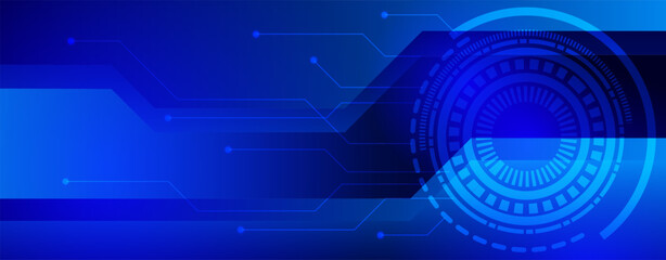 Fototapeta premium Technology Background Blue Color Geometrical Shape