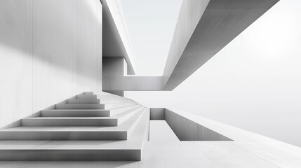 Minimalist Abstract Architecture Wallpaper, Geometric Shapes, Monochromatic Palette, Modern Design, Sophisticated Aesthetics
