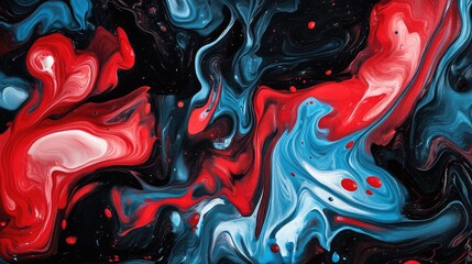 Liquid paint mixing in mesmerizing swirls