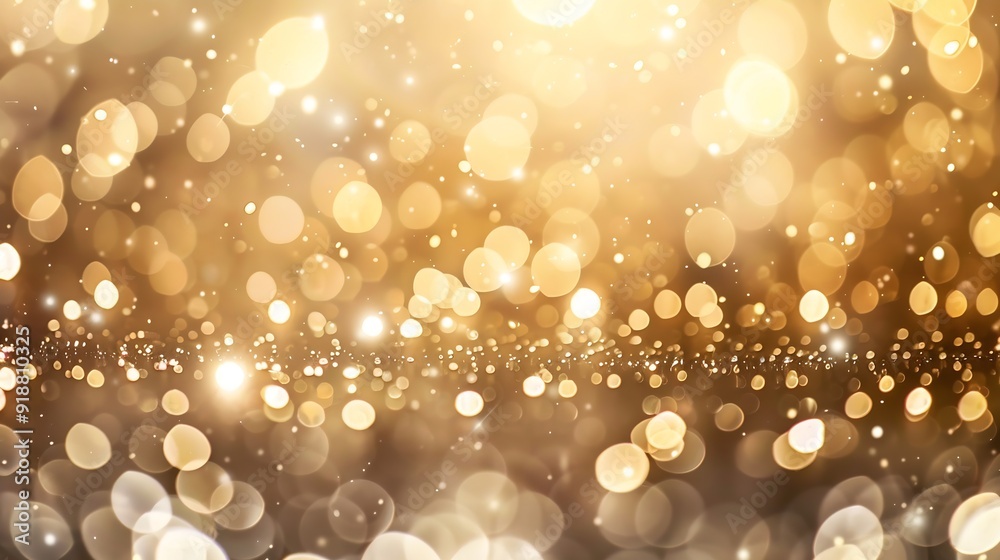 Poster Elegant beige bokeh abstract background Delicate blurred wallpaper texture Template with defocused bokeh lights and copy space for business website design Banner social media advertisi : Generative AI