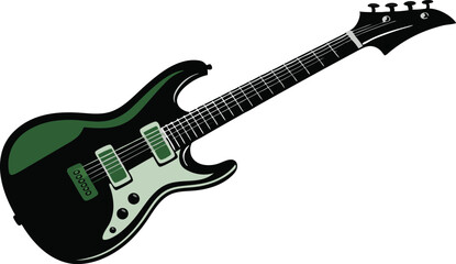 Electric guitar silhouette vector illustration design