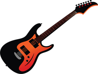Electric guitar silhouette vector illustration design