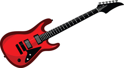 Obraz premium Electric guitar silhouette vector illustration design