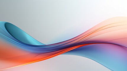 Obraz premium Soft, colorful curves blend together, forming a harmonious flow against a gentle gradient backdrop