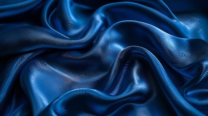 Fototapeta premium Blue posters on a black background : Generative AI