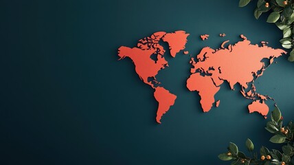 Analytics dashboard displaying a world map with highlighted marketplace regions, showing geographic sales analysis