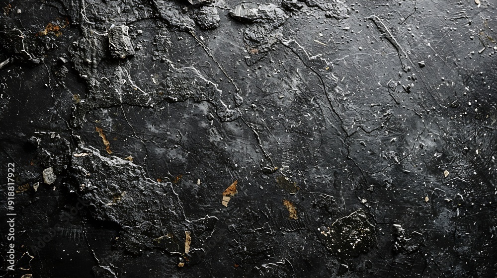 Poster texture of black polished concrete background dark old wallpaper with cement texture nature wall con