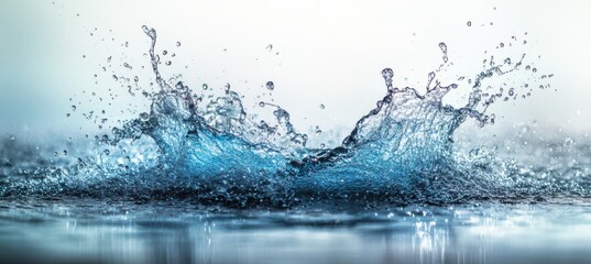 Crystal clear water with blurred background