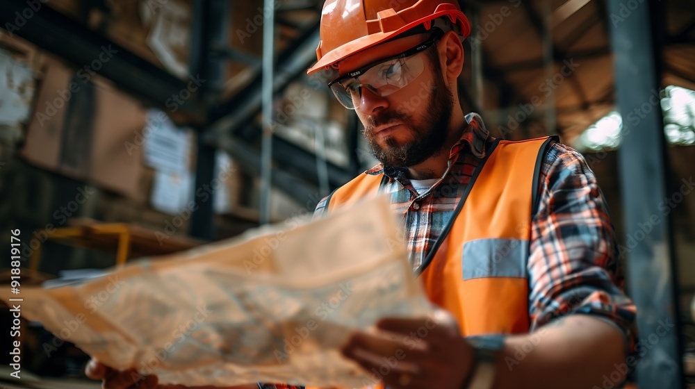 Poster Builder inspection consultancy Inspector checking material and structure in construction : Generative AI