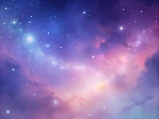 Fototapeta premium Stellar Breeze: Soft Pastel Galaxy Glow Gradient Space Background
